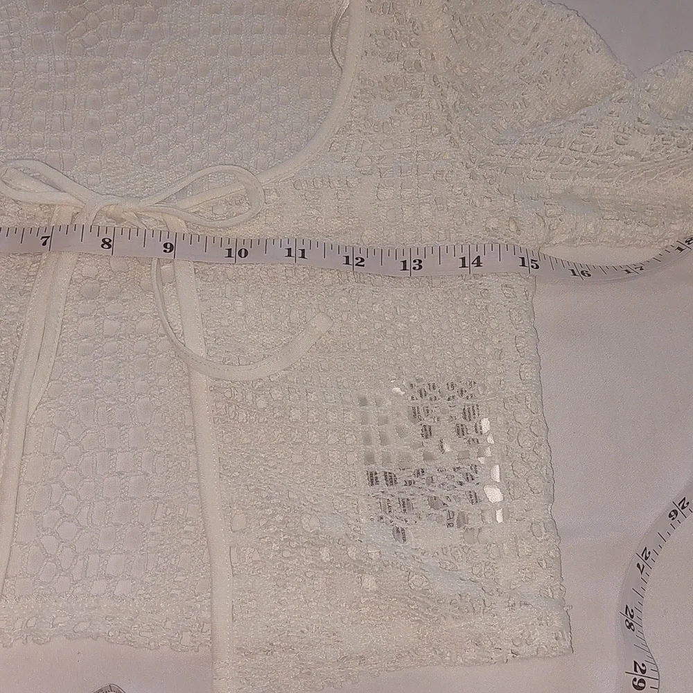 H&M Cream Lace Bolaro Front Tie .Size XS